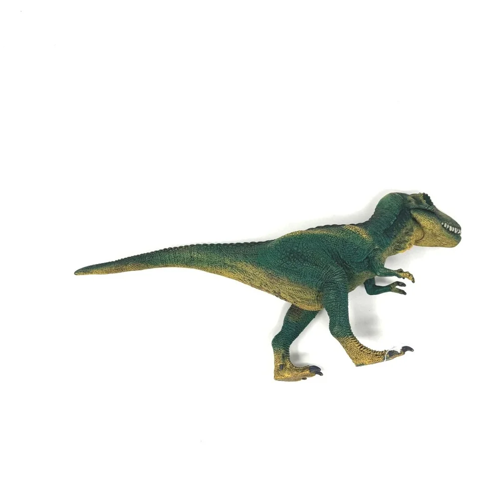 Schleich Tyrannosaurus Rex Dinosaur Figure 2016 Green Yellow Movable Jaw 14525